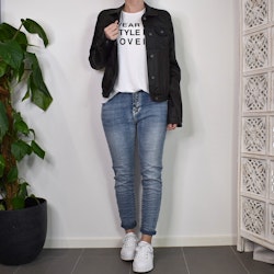 Jeans med knappar LJUS BLÅ - Newplay