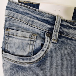 Jeans med knappar LJUS BLÅ - Newplay