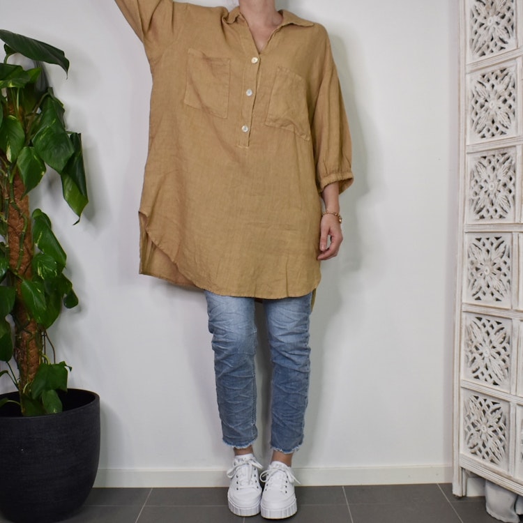Linnetunika Dixie LJUS CAMEL - Stajl Agenturer