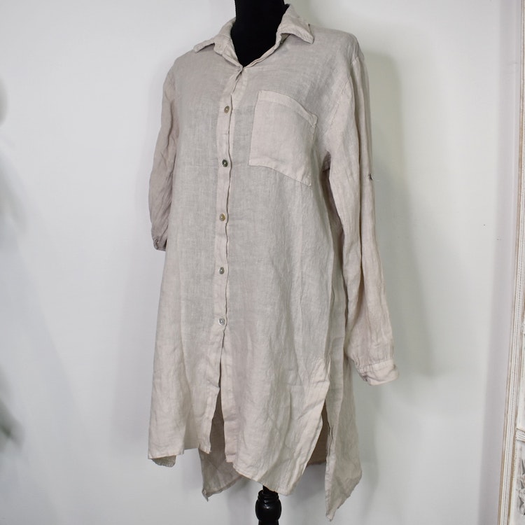 Linneskjorta BEIGE
