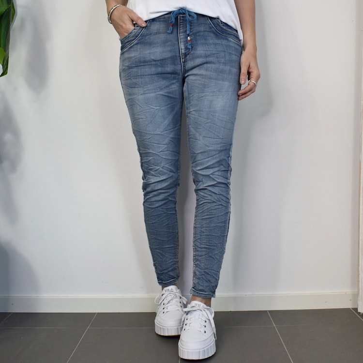 Jeans Jogger med resårmidja LJUS DENIM - Newplay