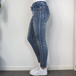 Jeans Jogger med resårmidja LJUS DENIM - Newplay