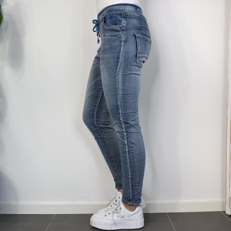 Jeans Jogger med resårmidja LJUS DENIM - Newplay