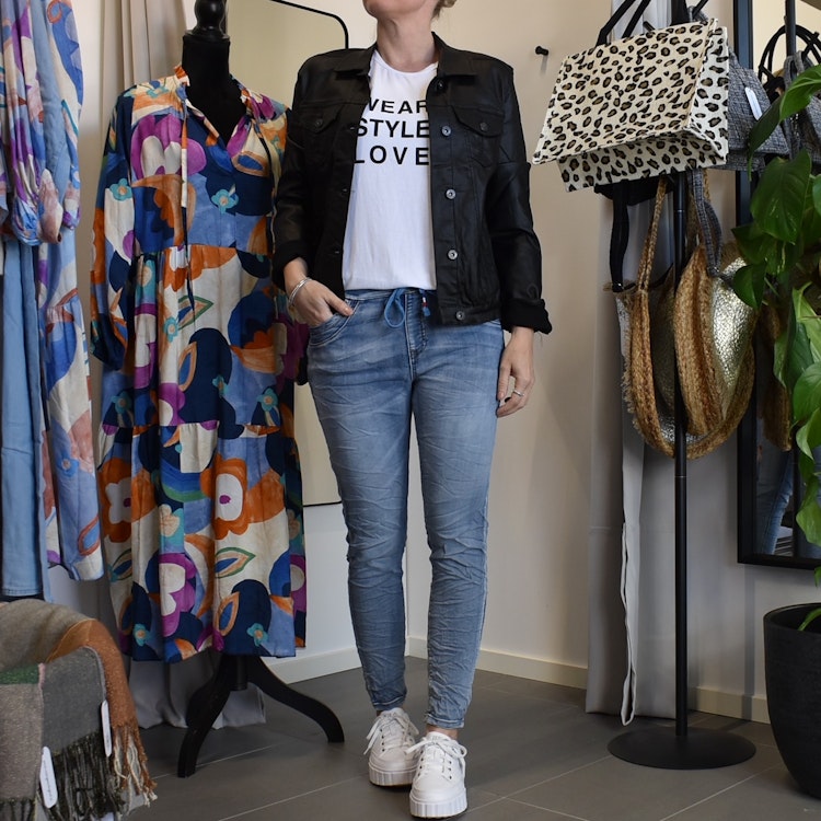 Jeans Jogger med resårmidja LJUS DENIM - Newplay