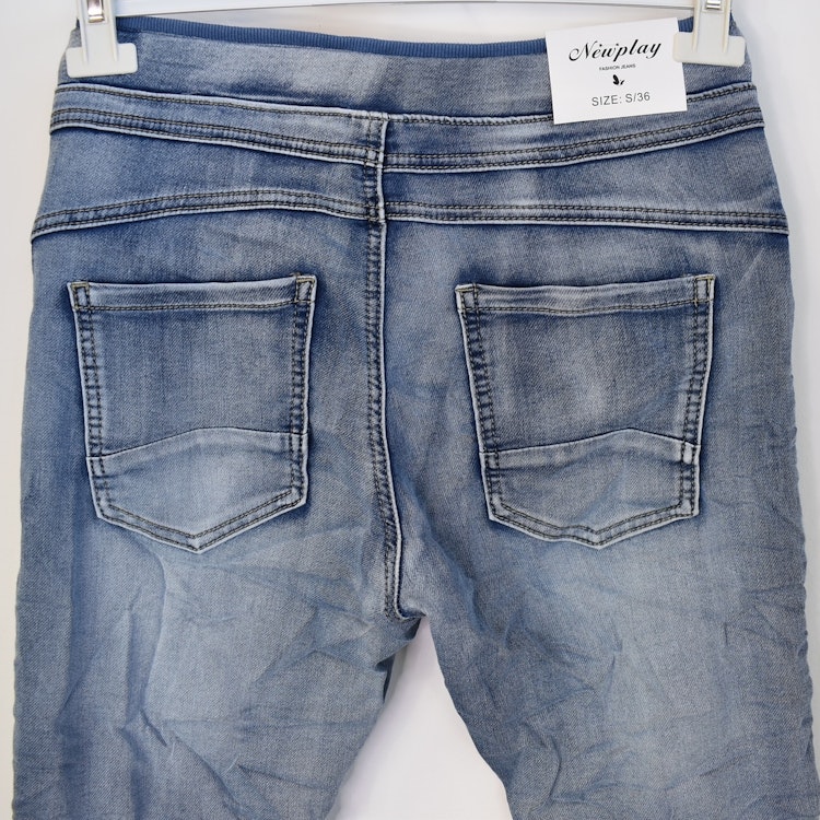 Jeans Jogger med resårmidja LJUS DENIM - Newplay