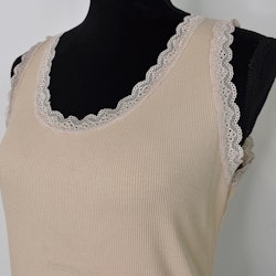 Linne med Spets BEIGE