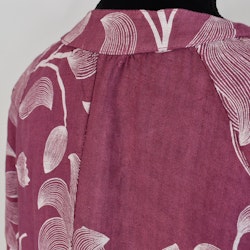Linneklänning med spets Mönstrad FUSCHIA