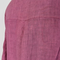 Lång Linneskjorta med fickor FUSCHIA
