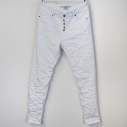 Jeans med knappar VIT - Newplay