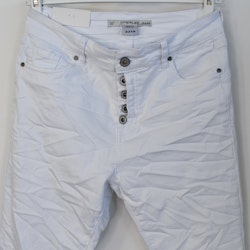 Jeans med knappar VIT - Newplay