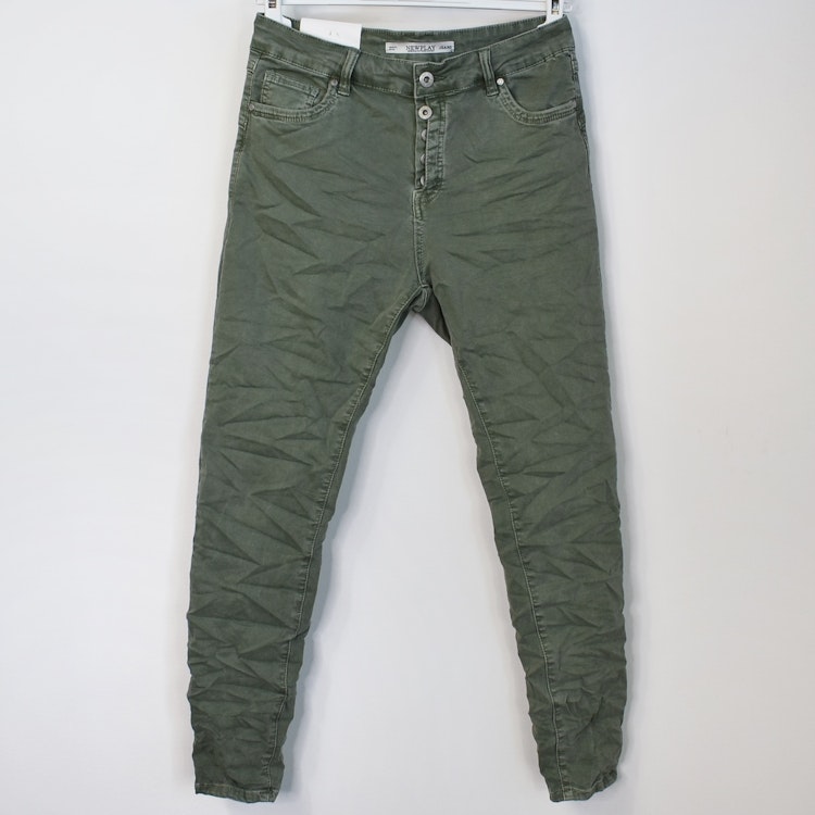 Jeans med knappar KAKI - Newplay