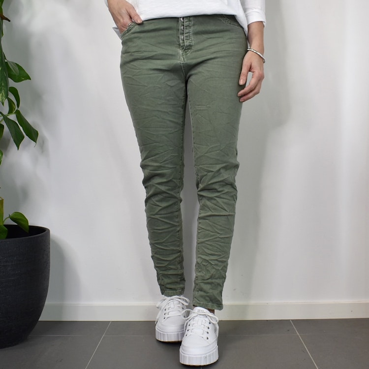 Jeans med knappar KAKI - Newplay