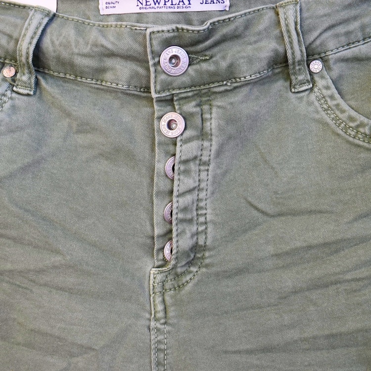 Jeans med knappar KAKI - Newplay