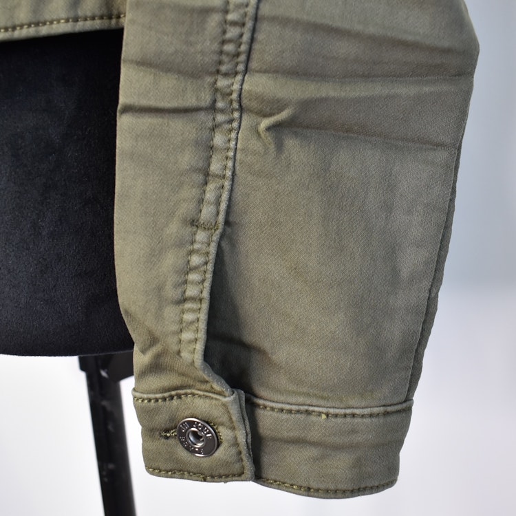 Jeansjacka med knappar MÖRK KAKI - Place du Jour
