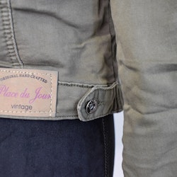 Jeansjacka med knappar MÖRK KAKI - Place du Jour