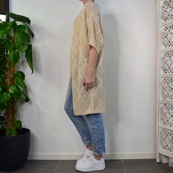 Hålmönstrad cardigan Nea BEIGE - Mix By Heart