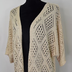 Hålmönstrad cardigan Nea BEIGE - Mix By Heart
