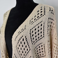 Hålmönstrad cardigan Nea BEIGE - Mix By Heart