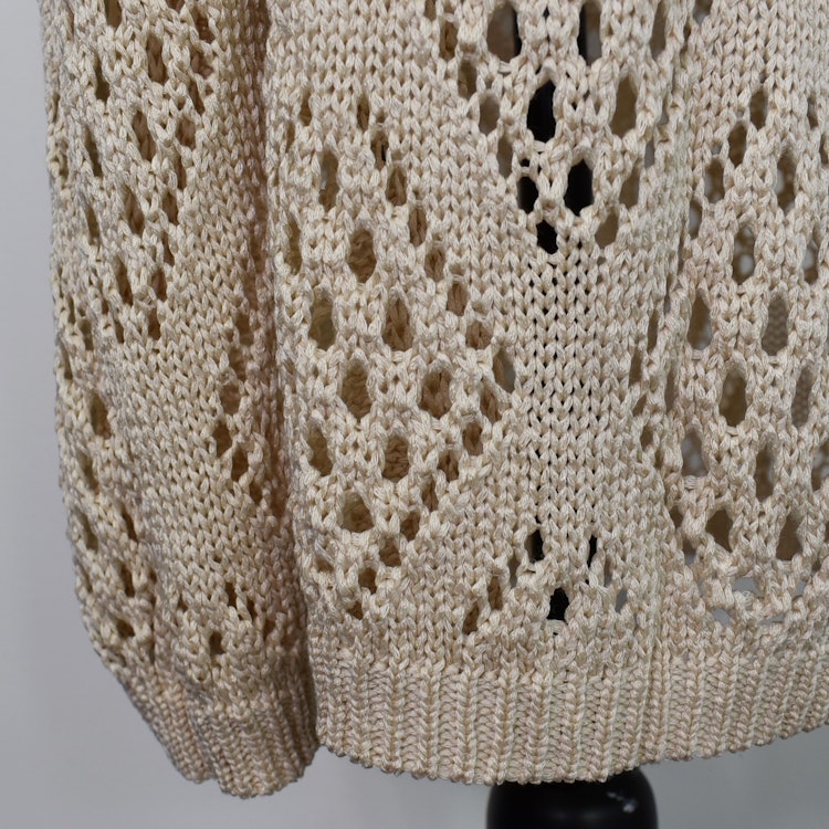 Hålmönstrad cardigan Nea BEIGE - Mix By Heart