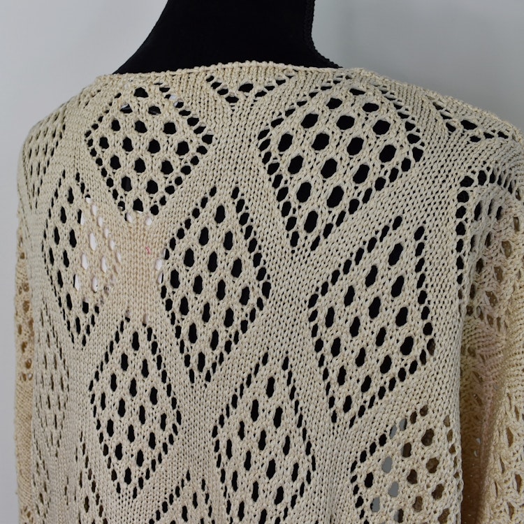 Hålmönstrad cardigan Nea BEIGE - Mix By Heart