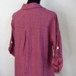 Skjortklänning med fickor FUSCHIA