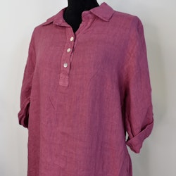 Skjortklänning med fickor FUSCHIA