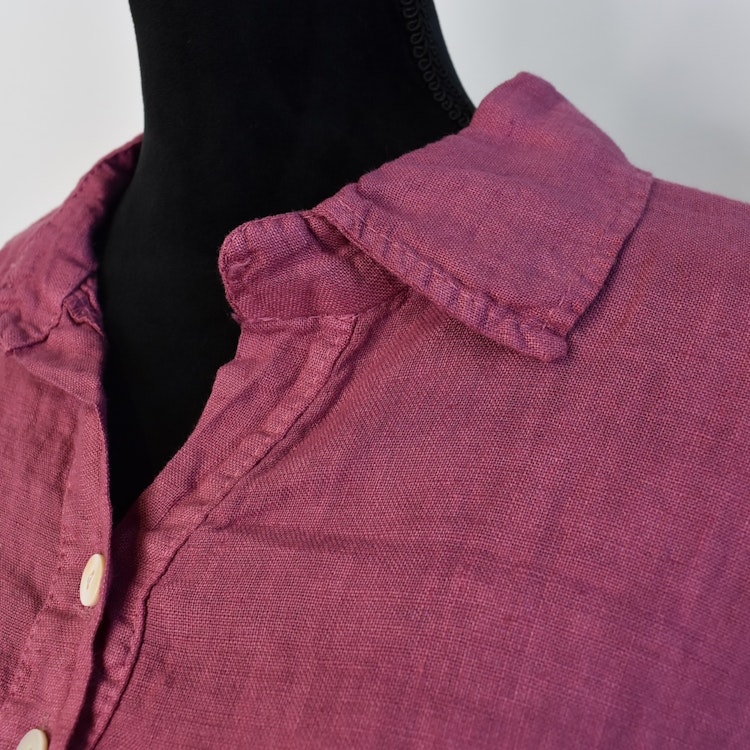 Skjortklänning med fickor FUSCHIA
