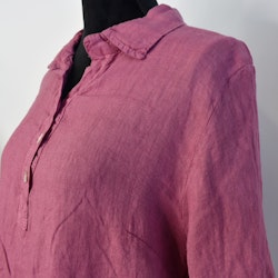 Skjortklänning med fickor FUSCHIA