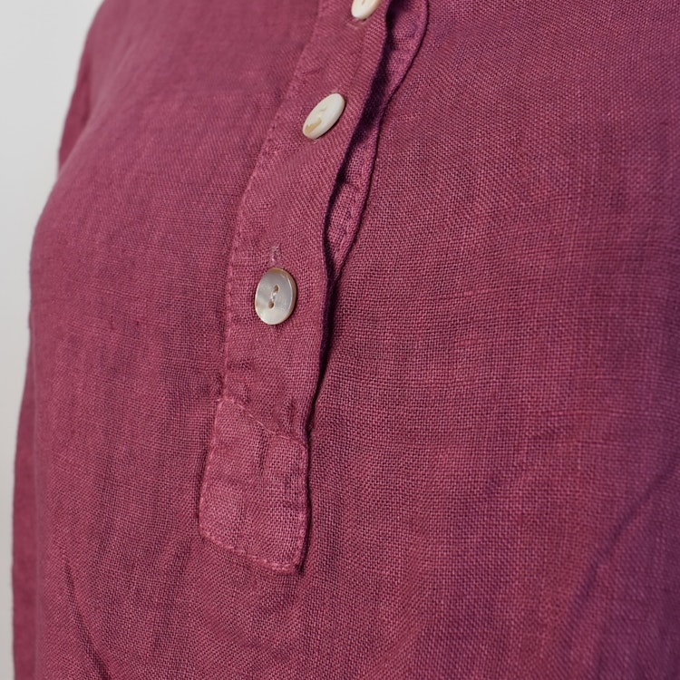 Skjortklänning med fickor FUSCHIA