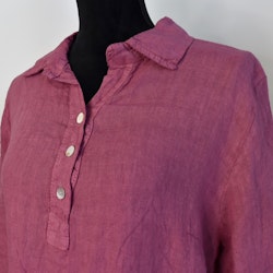 Skjortklänning med fickor FUSCHIA