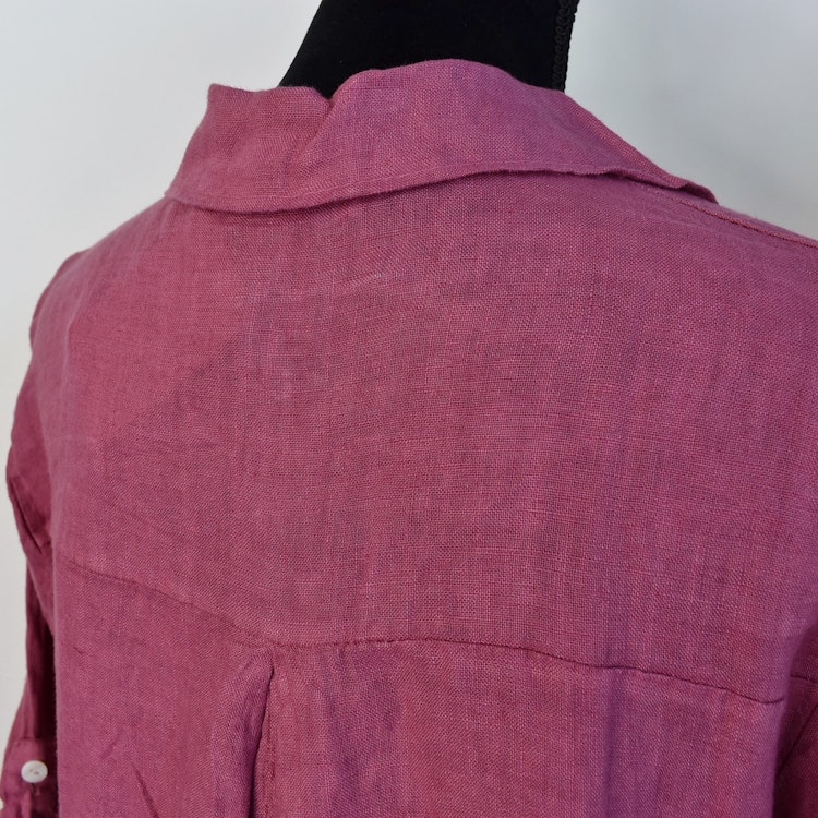 Skjortklänning med fickor FUSCHIA