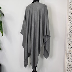 Poncho-sjal GRÅ