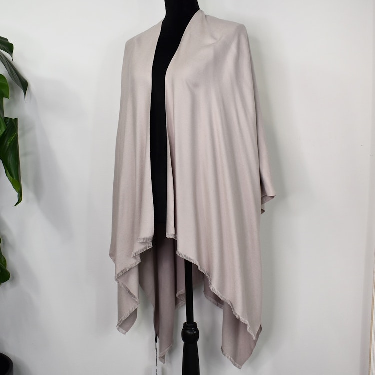 Poncho-sjal BEIGE