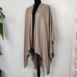 Poncho-sjal TAUPE