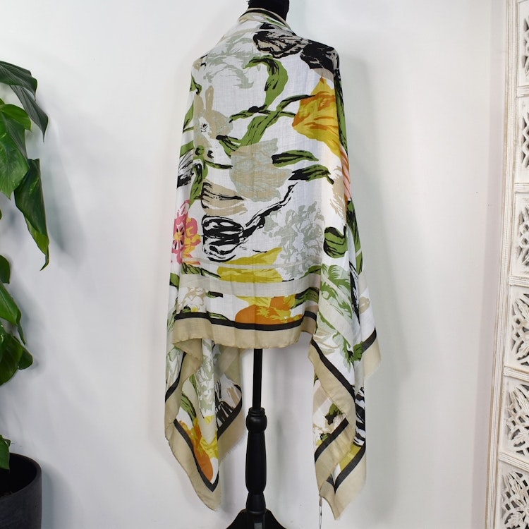 Sjal Blomster BEIGE