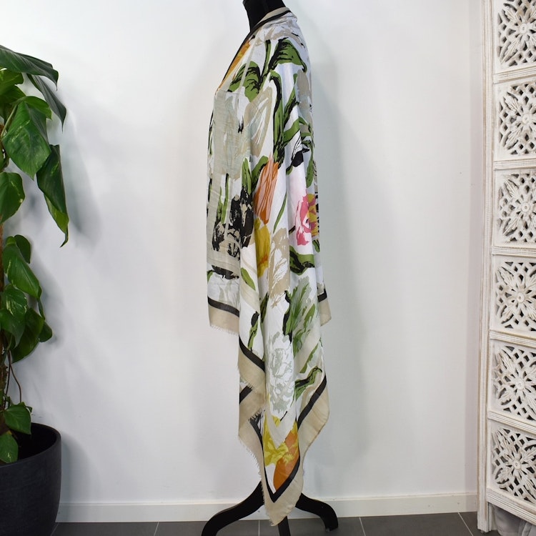 Sjal Blomster BEIGE