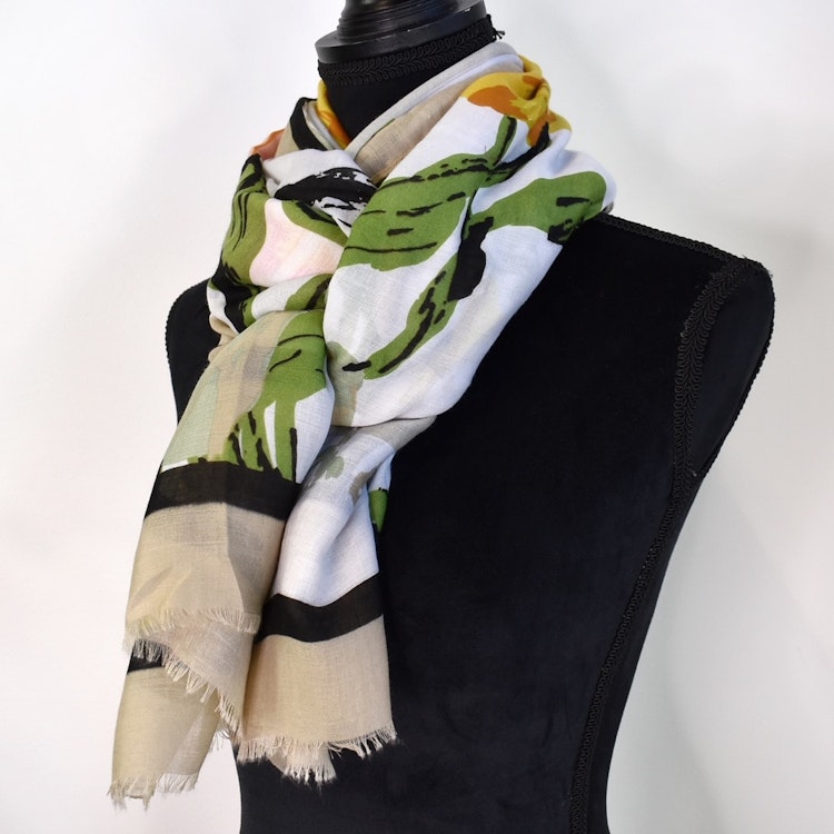 Sjal Blomster BEIGE