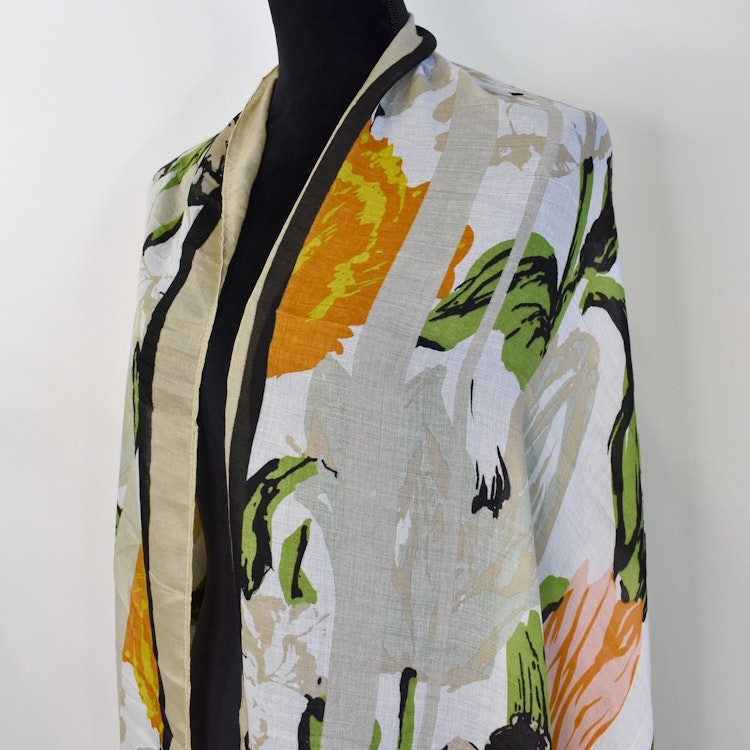 Sjal Blomster BEIGE