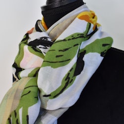 Sjal Blomster BEIGE
