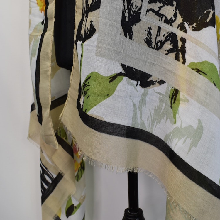 Sjal Blomster BEIGE