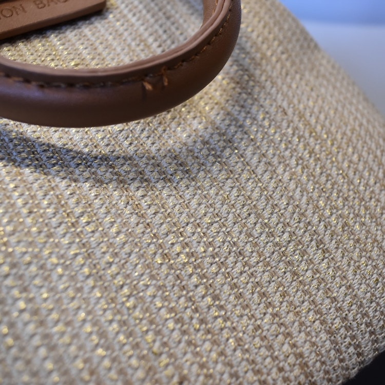 Handväska Canvas BEIGE/GULD