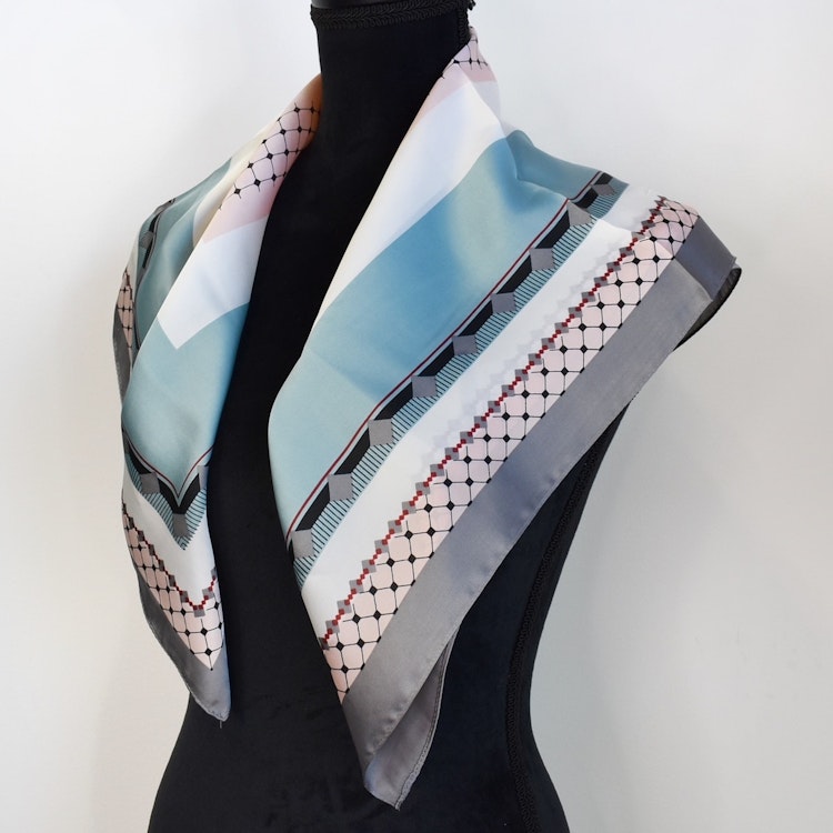 Scarf Kvadratisk Mönstrad GRÅ