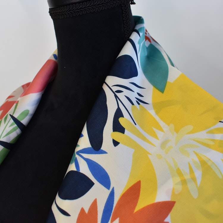 Scarf Kvadratisk Blommig VERT