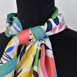 Scarf Kvadratisk Blommig VERT