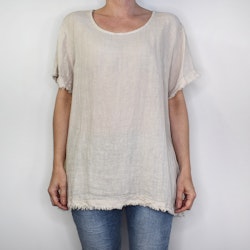 Linnetopp Vanessa Fransig BEIGE - Mix By Heart
