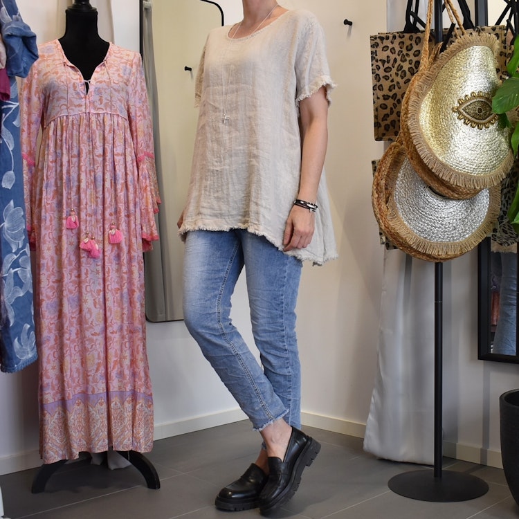 Linnetopp Vanessa Fransig BEIGE - Mix By Heart