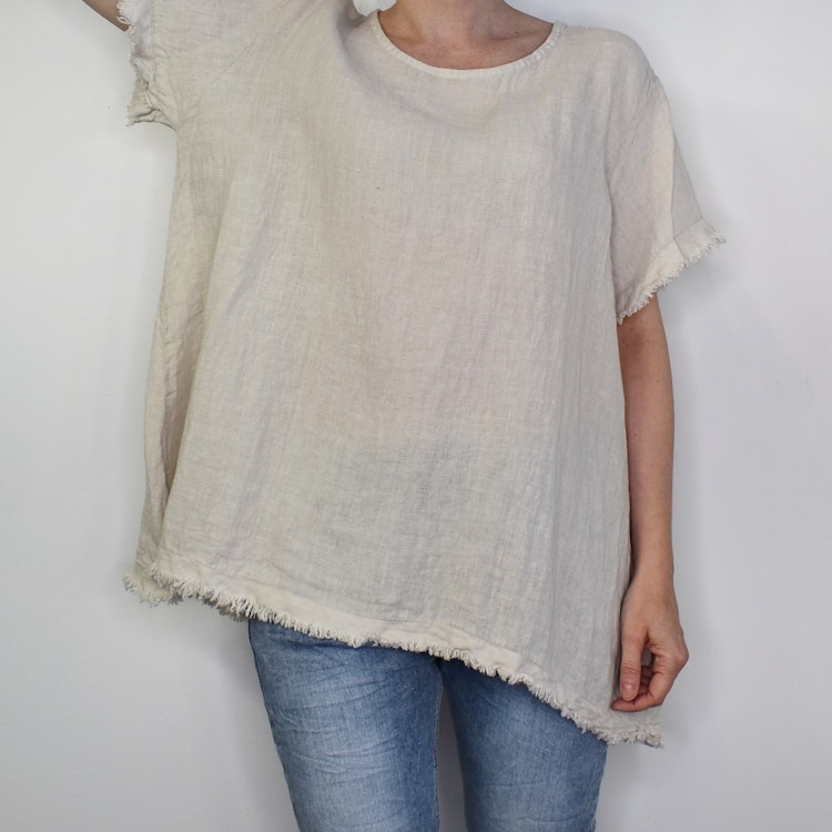 Linnetopp Vanessa Fransig BEIGE - Mix By Heart