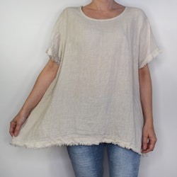 Linnetopp Vanessa Fransig BEIGE - Mix By Heart