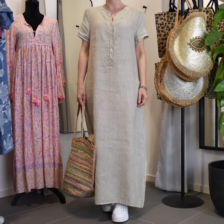 Linneklänning Darling BEIGE - Stajl Agenturer