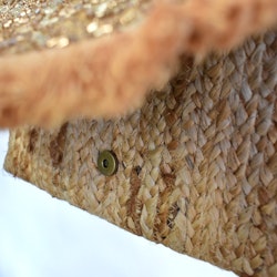 Axelremsväska/Clutch Jute GULD